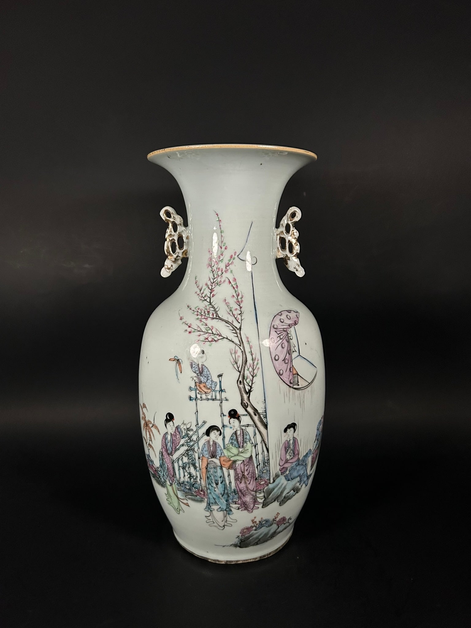 A Chinese Famille Rose 'Ladies and Child' Vase, Republic Period (1 of 13)