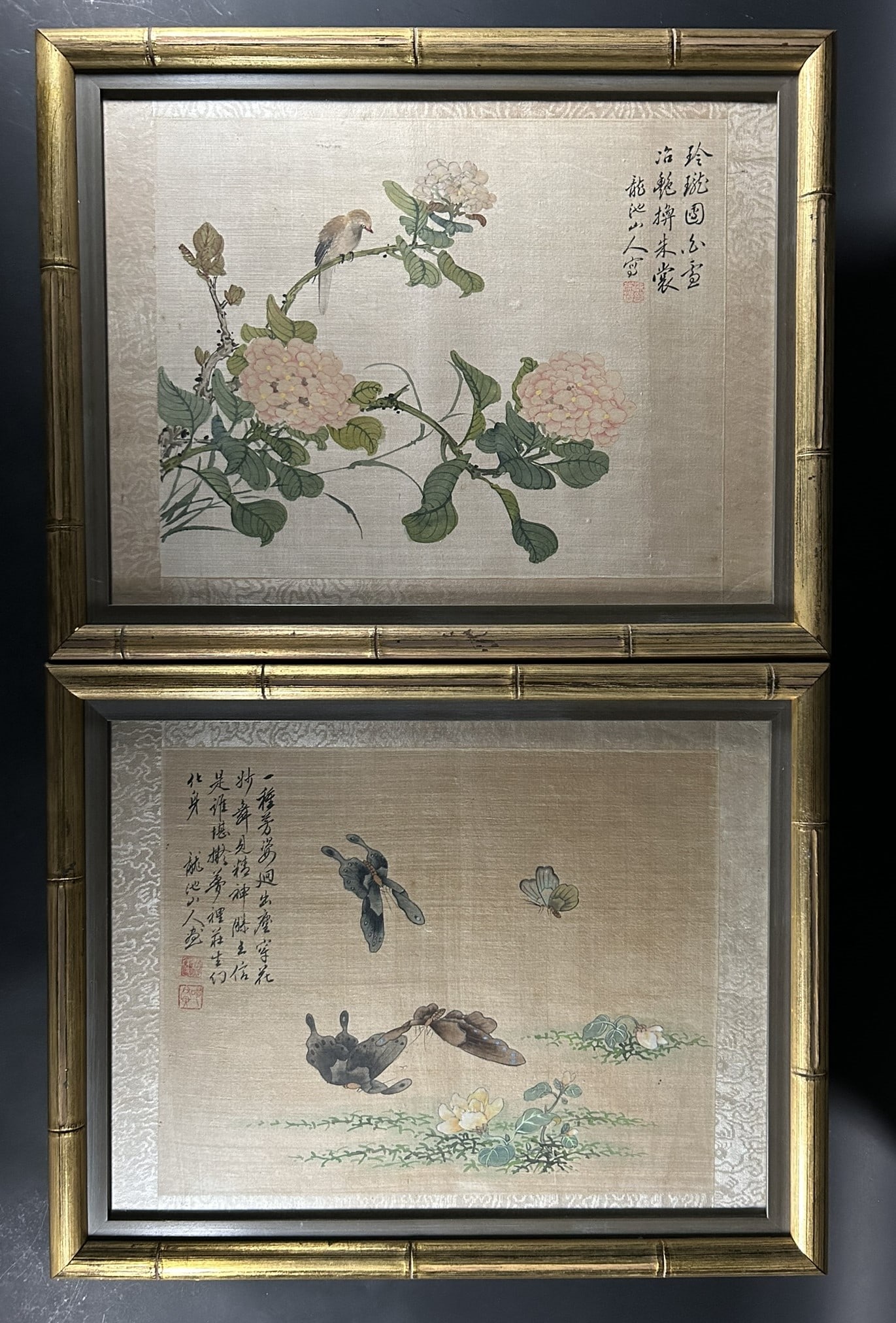 Two Chinese Paintings signed by Zhou Qiaonian (1 of 14)