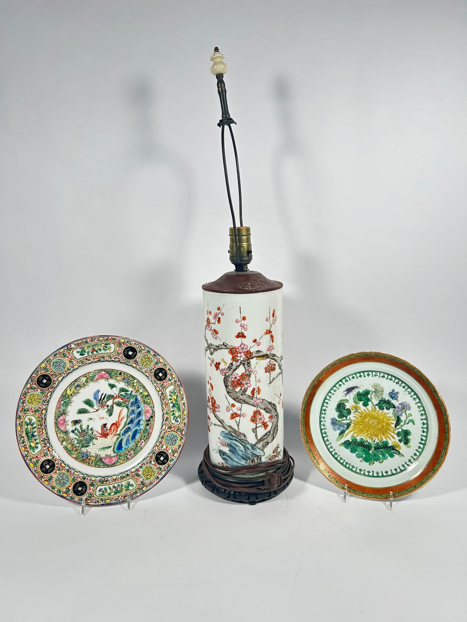 A Group of Three Chinese Famille Rose Porcelain Wares (1 of 11)