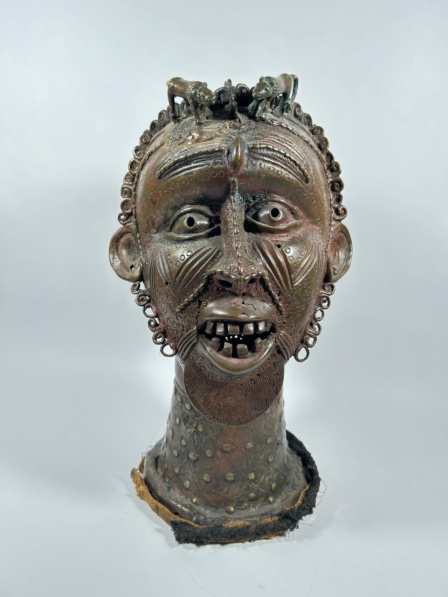 An African Tribal Art Bronze Head Sculpture (1 of 15)