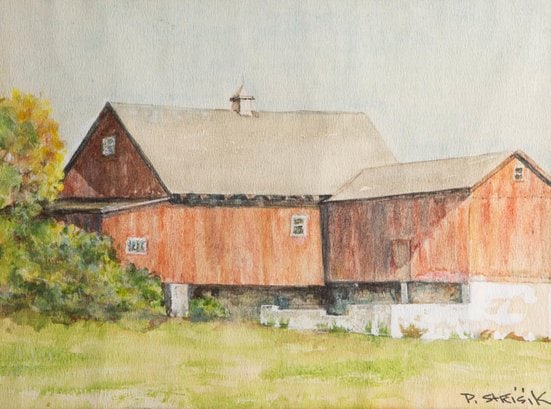 Paul Strisik (American, 1918-1998) MORGAN'S BARN (VERMONT) Watercolor (1 of 7)