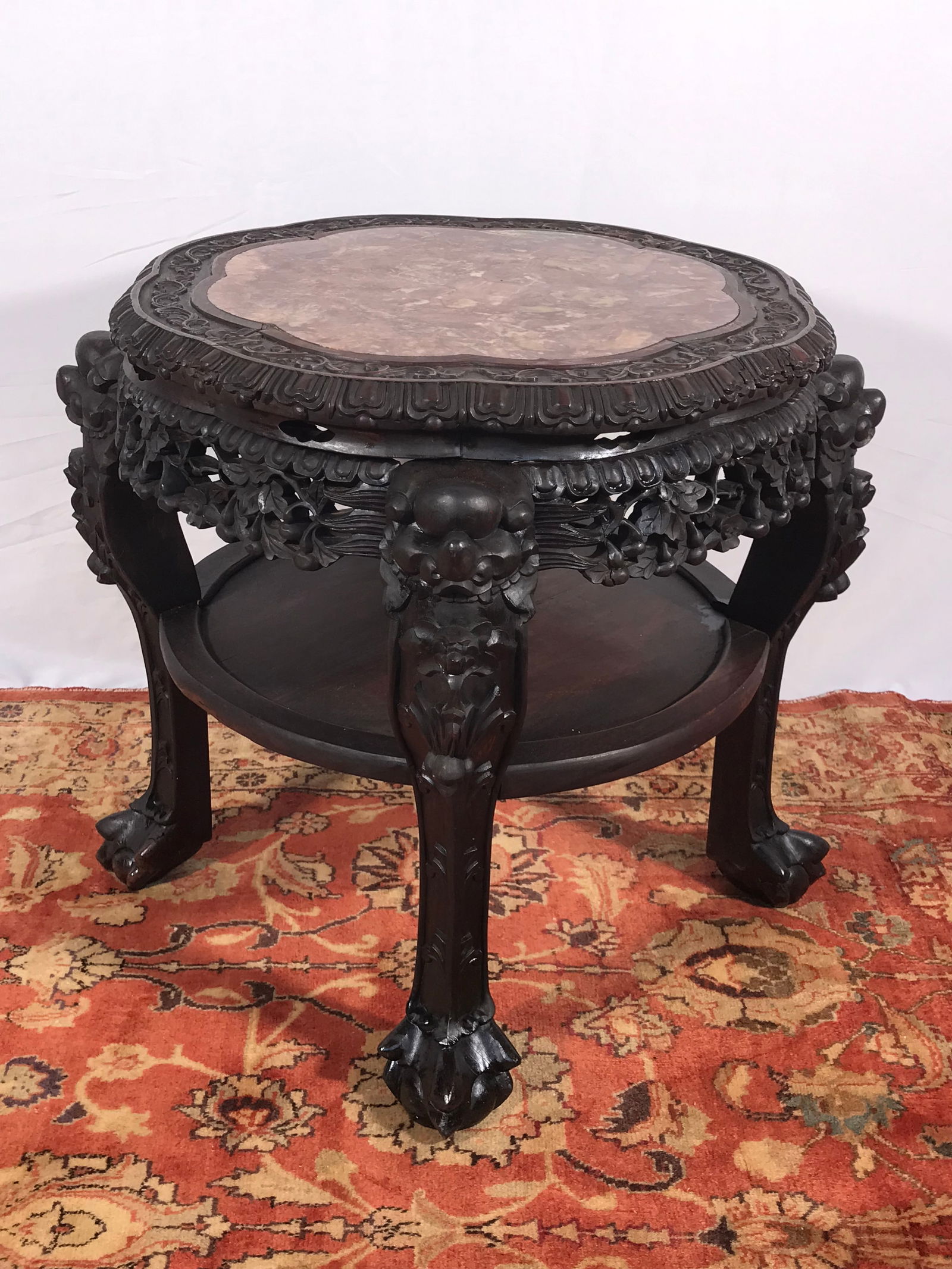 A Chinese Marble-Inset Table (1 of 10)