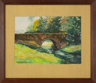 William Lester Stevens ( American, 1888 - 1969 ) Landscape Watercolor