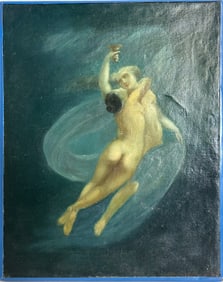 Two Naked Ladies Painting, Signed by the Artist