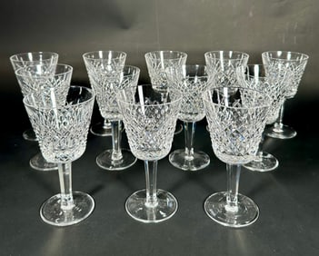 A Set Of Twelve Waterford Crystal Lismore Claret Glasses