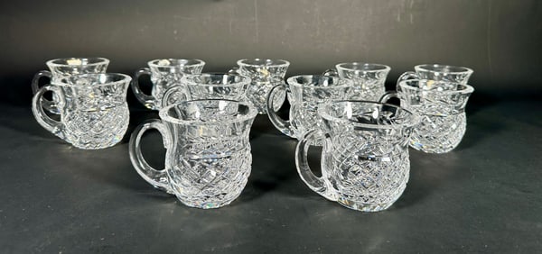 A Set of Eleven Waterford Crystal Glandore Punch Cups