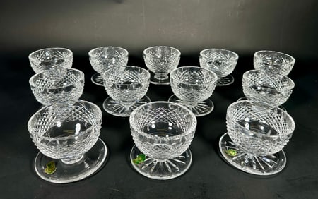 A Set of Twelve Waterford Crystal Alana Grapefruit Dessert Bowls