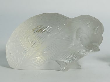 A Lalique France Crystal Figurine Hedgehog