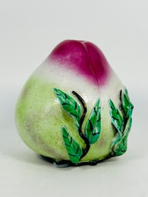 A Chinese Famille Rose Temple Altar Peach