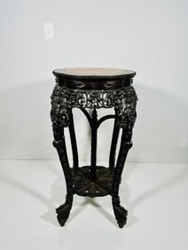 A Chinese Marble-Inset Table, Late Qing Dynasty
