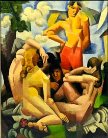 A Print of The Bathers, Originally Painted by Roger de La Fresnaye