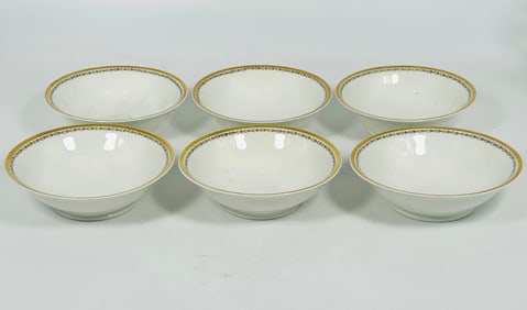 A Set of Six Haviland & Co. Lemoges Bowls