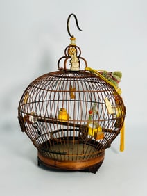 A Chinese Bamboo Birdcage
