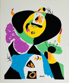 A Poster of Portrait No.1, Based on Lithograph by Joan Miro