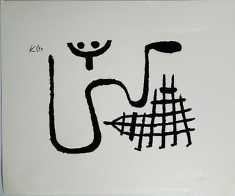 A Poster of The Serpent Goddess & Her Enemy, Based on Painting by Paul Klee