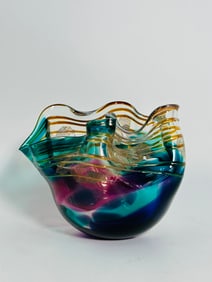 A Glass Bowl, with a Scott & Laura Curry Mark, 1994