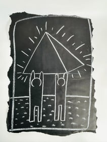 A Drawing of Pyramid, After Keith Haring
