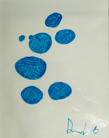 A Painting of Blue Dot Mickey Mouse, Attributed to Damien Hirst, 2012