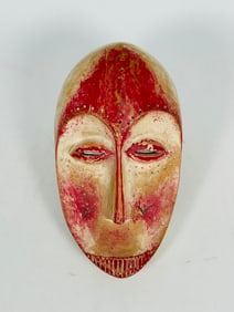 A Lega Mask Bwami Red and White Faces Ivory Coast, West Africa
