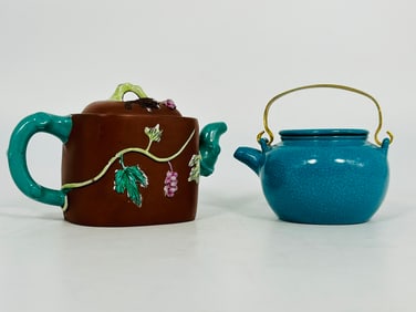 Two Chinese Pottery/Porcelain Teapots