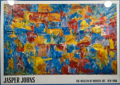 A Vintage Jasper Johns 'Map' MoMA Poster, 1989