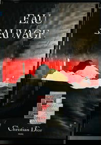 A Christian Dior 'Eau Sauvage' Poster, Originally Designed by Rene Gruau