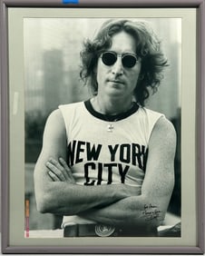 A Printed Photo of John Lennon, New York City 1974