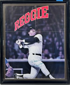 A Reggie Jackson Poster, Signed by the Player