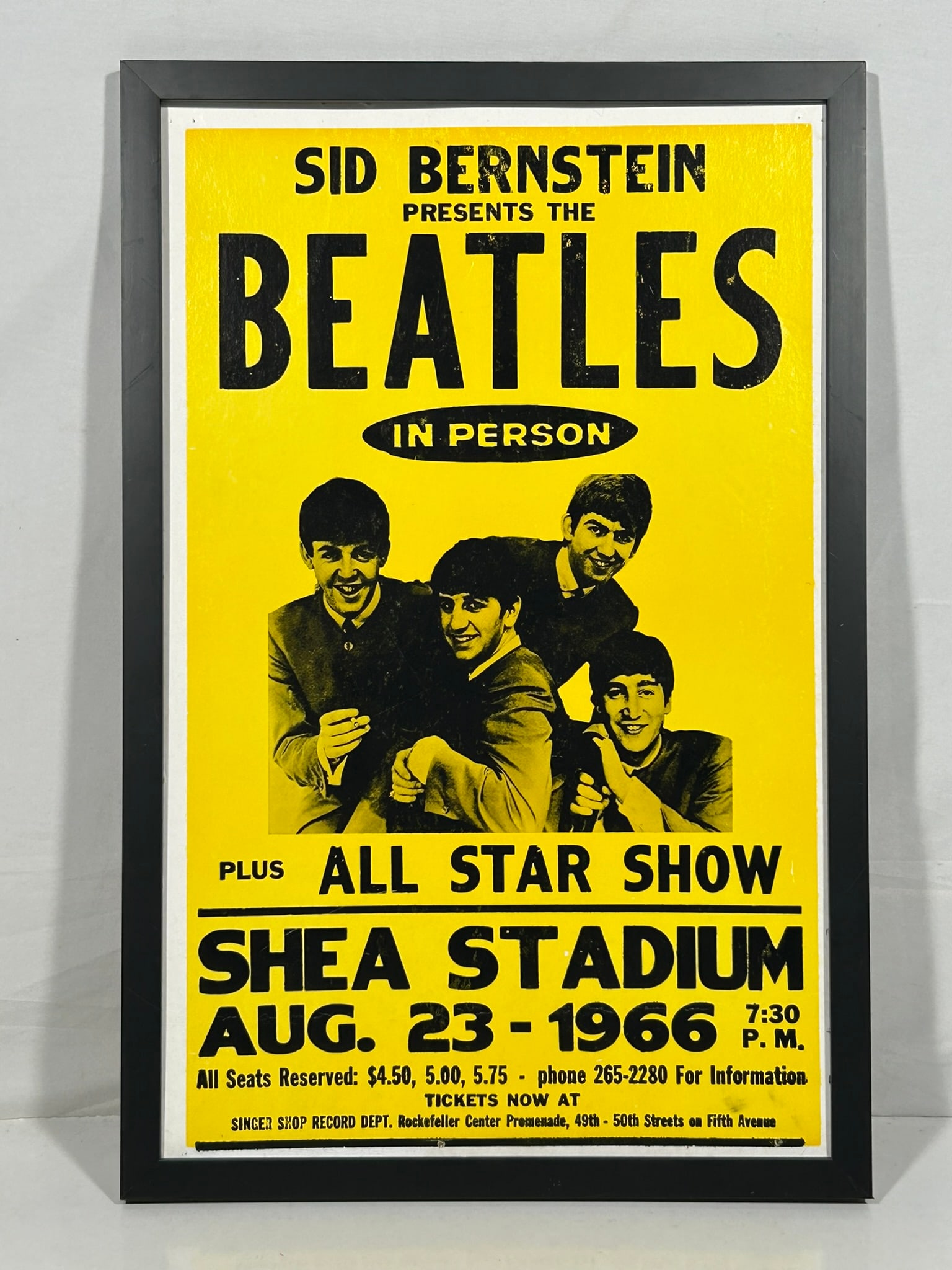 A Poster of Beatles Shea Stadium Aug 23 1966 Poster (1 of 3)