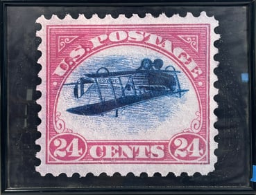 A Print of U.S. Postage Inverted Jenny