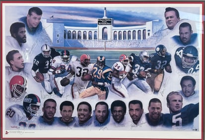 "The Running Backs" signed lithograph, edition number 5/200