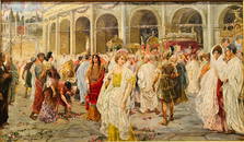 Christie's Provenance: A Painting of 'Outside the Roman Coliseum', Signature Juan Pablo Salinas