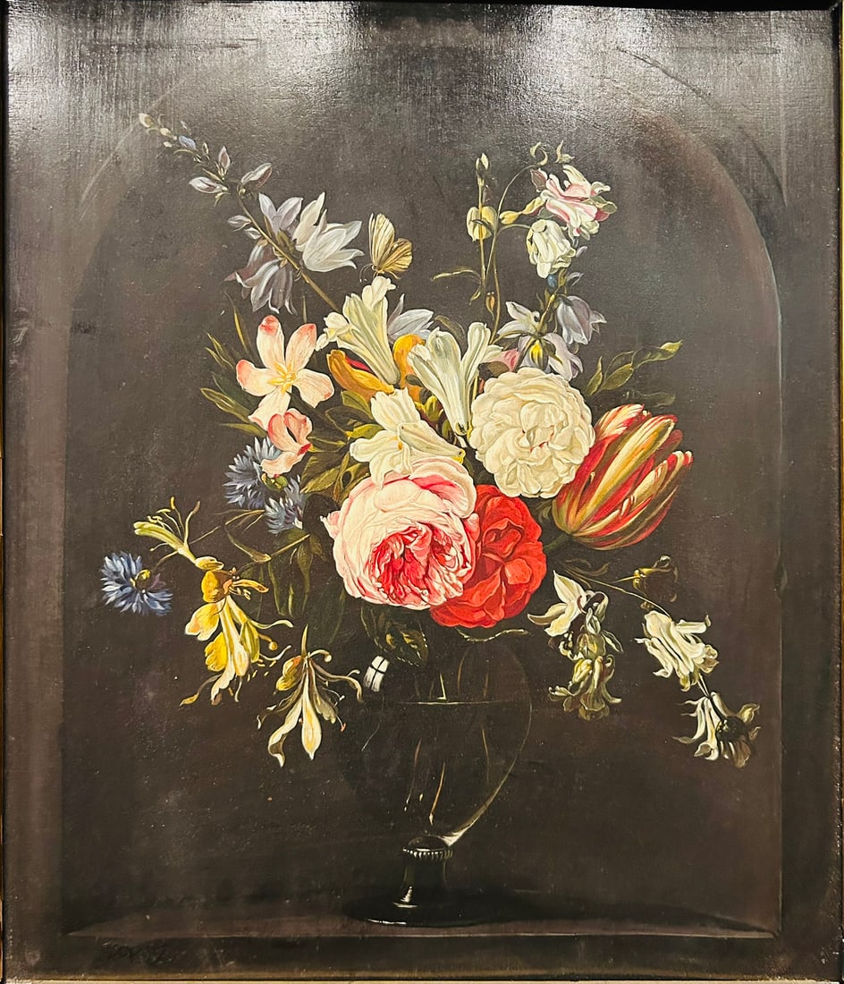 A Painting of 'A Vase of Flowers', Attributed to Jan Philips van Thielen (1 of 5)