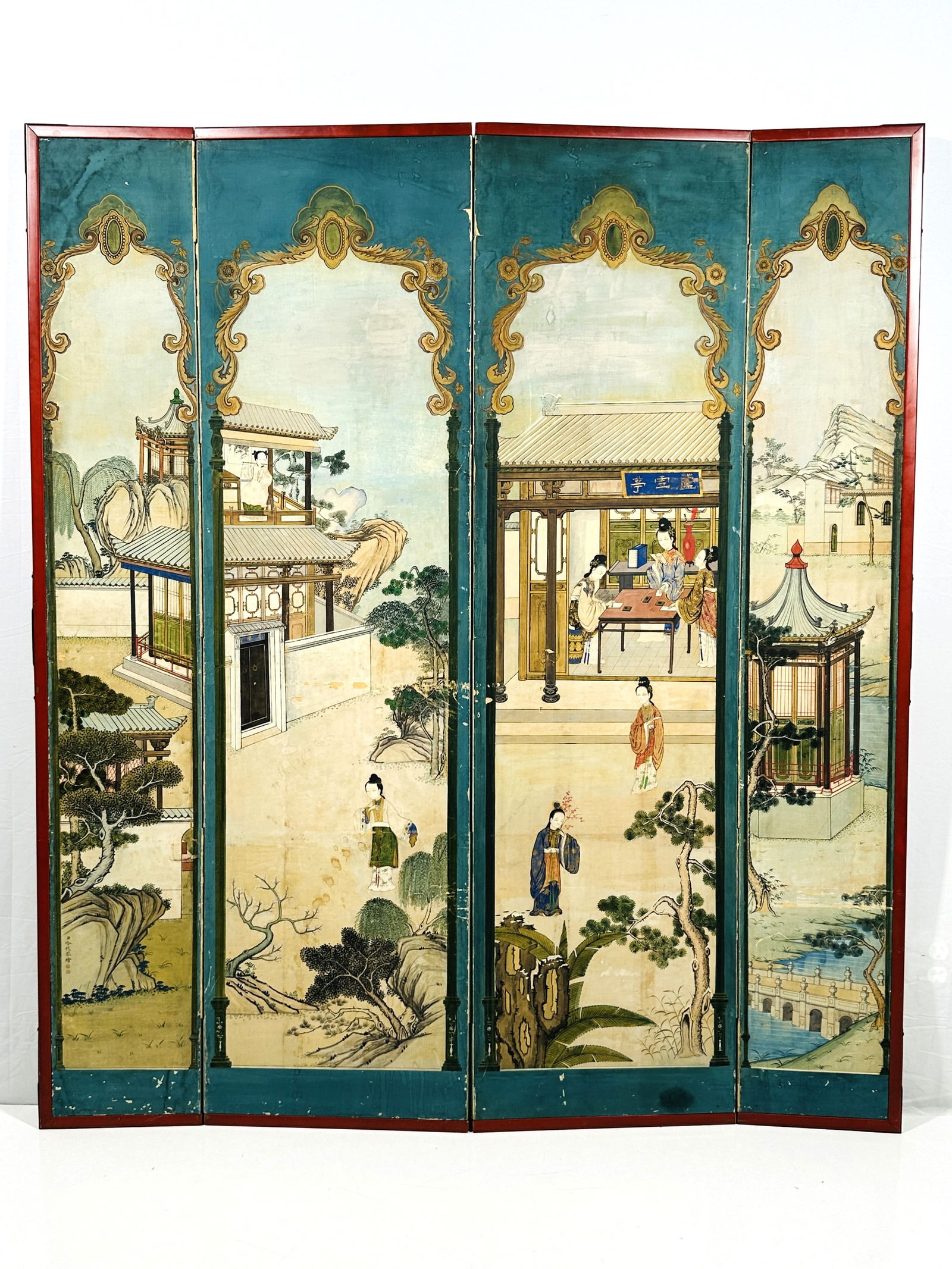 A Chinese Screen of Yuanmingyuan, 18th Century (1 of 17)