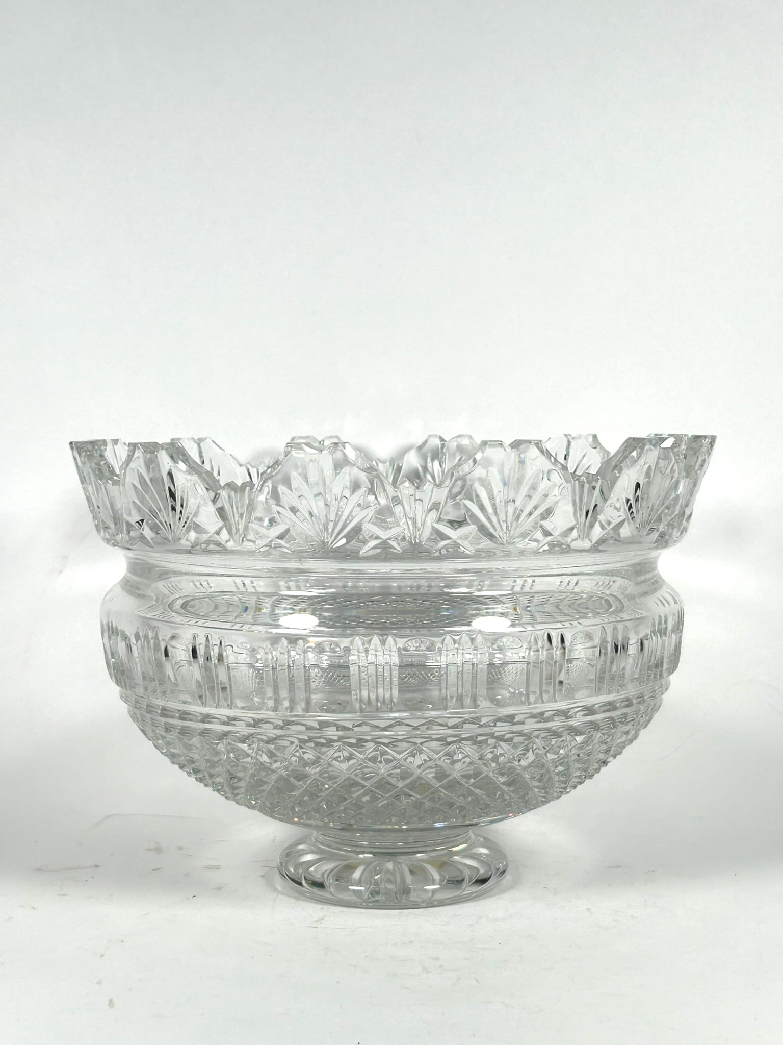 A Limited Edition Waterford Kings Bowl: Original work of art designed by John Connolly for the Designers Gallery by Waterford Crystal. Inspiration for the Kings Bowl came from a history book, Royal Charters of Waterford, the city received o