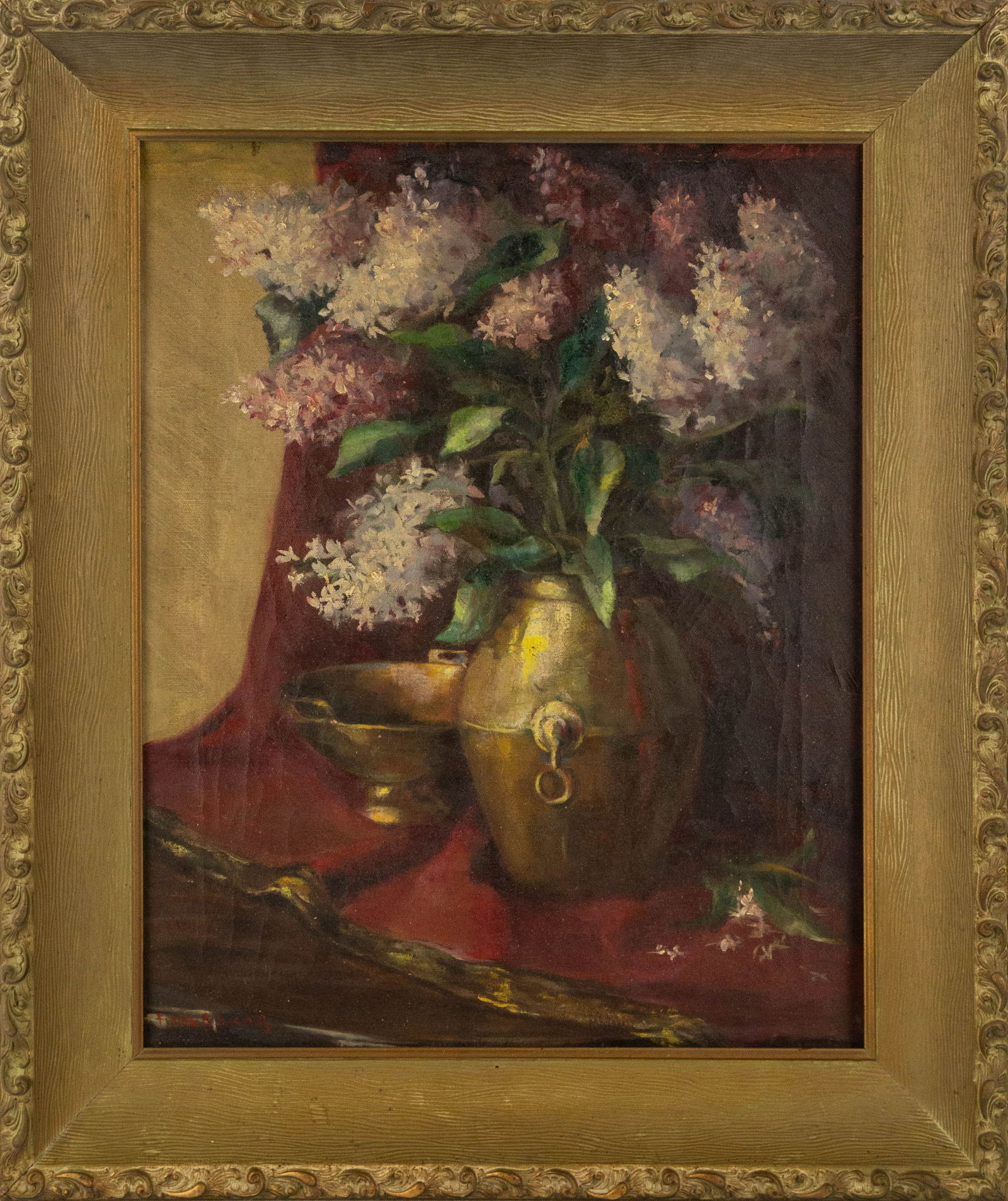 Franz Arthur Bischoff (1864 - 1929) Still Life Oil On Canvas (1 of 12)