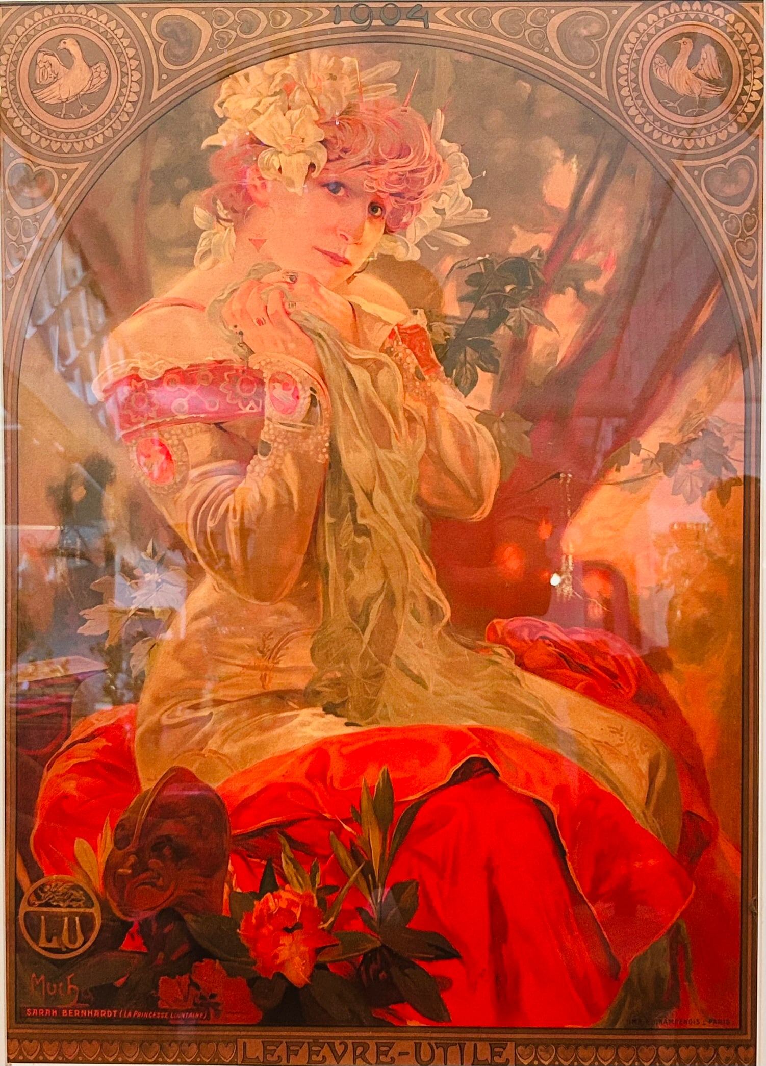 A Print of Lefevre-Utile, Originally Created by Alphonse Mucha: Lefevre-Utile Advertisement featuring Sarah Bernhardt as La Princesse Lointaine, France, 1904, Signed and dated in the plate: Imp. F. Champenois - Paris. Alfons Maria Mucha (1860 - 1939), internationa