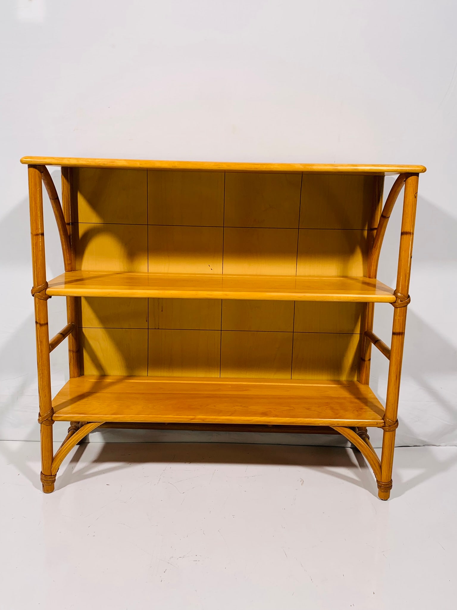 A Heywood Wakefield Bamboo Display Shelf, 1950s (1 of 6)