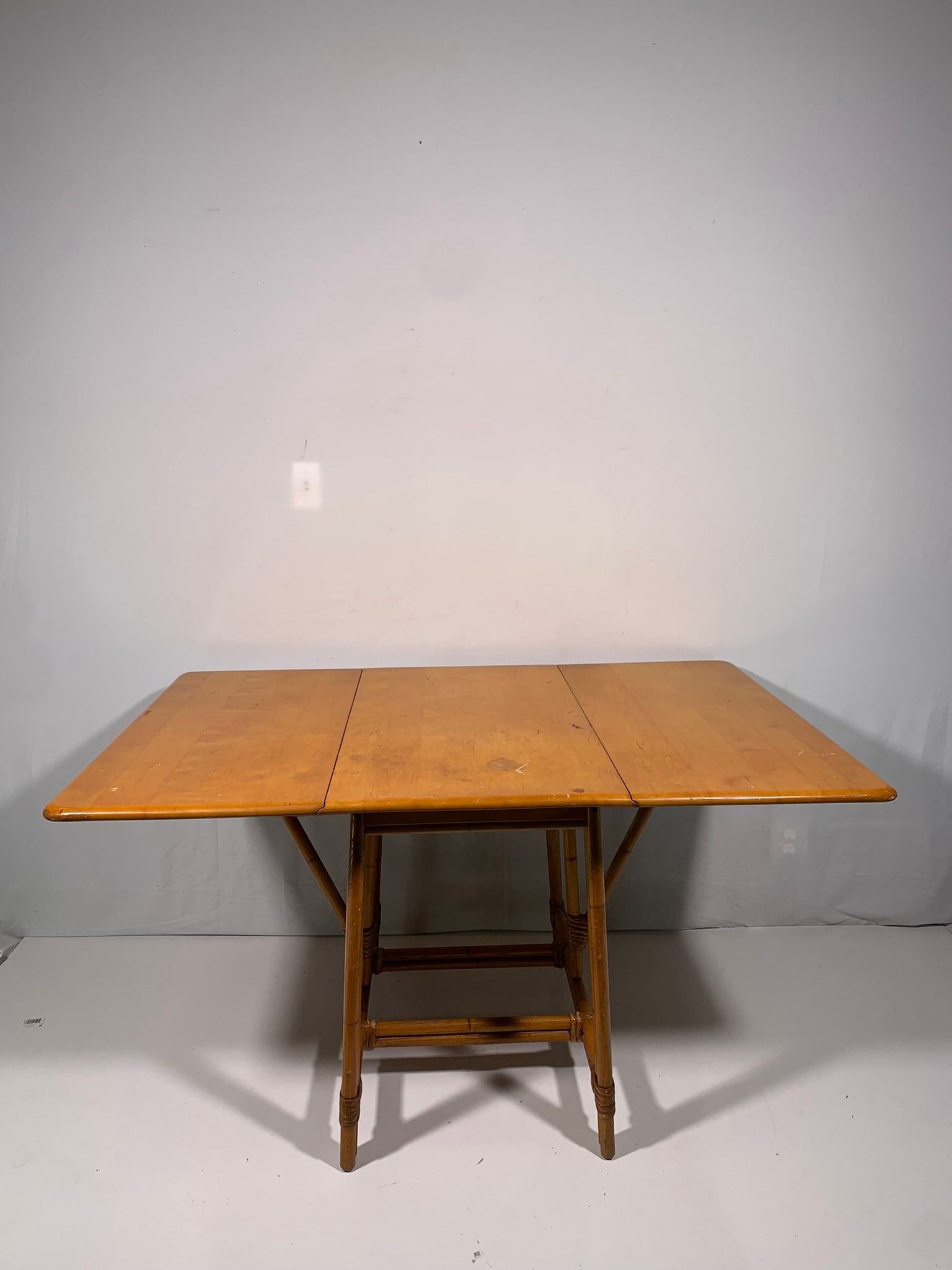 A Heywood Wakefield Bamboo Drop Leaf Dining Table, 1940s (1 of 9)