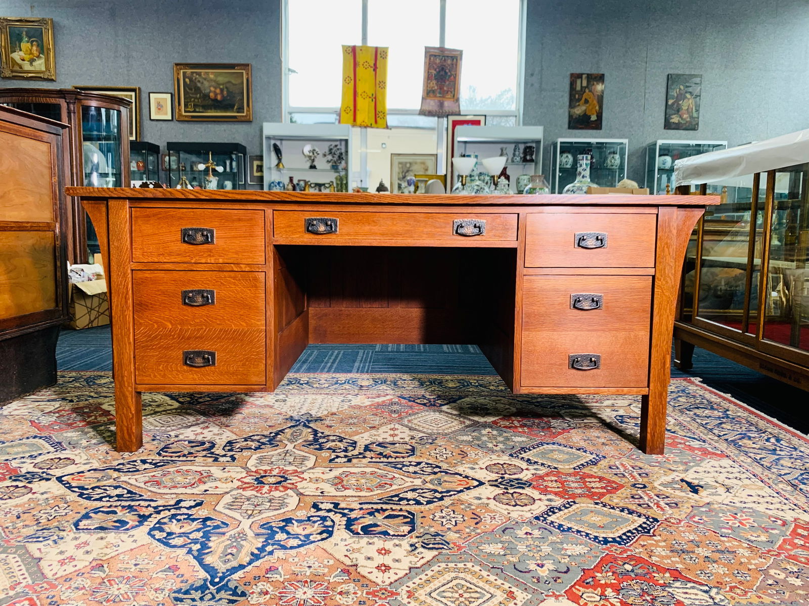 A Stickley Mission Executive Desk (1 of 11)