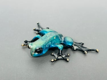A Limited Edition Bronze Figure of a Frog 'Aurora' by Tim Cotterill, Signed