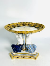 A Cobalt and Gilt-Decorated Tazza