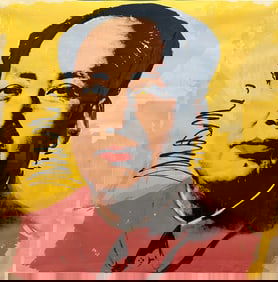 A Silkscreen Print of Mao Zedong, Attributed to Andy Warhol