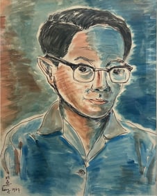 A Vietnamese Self Portrait, Signature Nguyen Van Long 1967