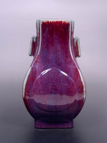 A Flambe-Glazed Hu-Form Vase, Tongzhi Six-Character Mark and of The Period (1856-1875)