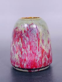 A Chinese Flambe-Glazed Brush Pot