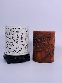 Two Chinese Brush Pots