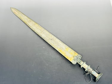 A Chinese Parcel-Gilt-Bronze Sword, Jian, Possibly Warring States Period - Han Dynasty