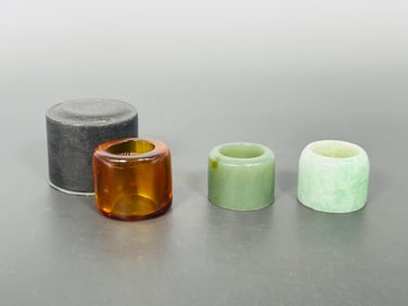 A Group of Three Chinese Thumb Rings