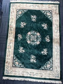 A Chinese Wool Rug With Shou Character